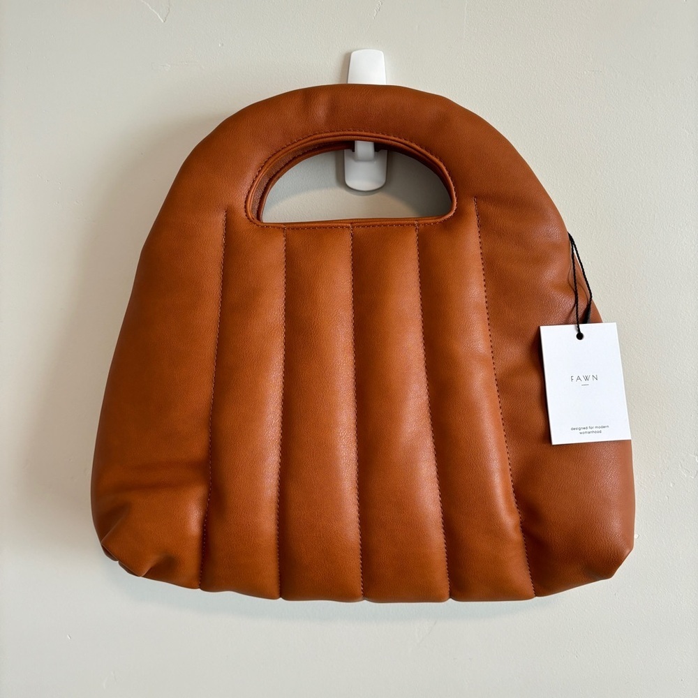 Fawn Design brown quilted handbag NWT